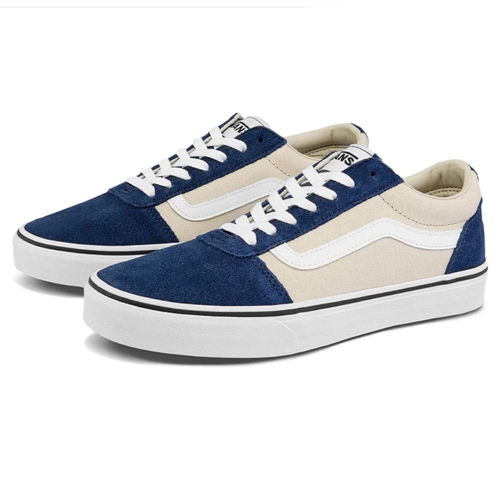 EUC- Vans ‘Ward Retro Suede’ Dress Blue Canvas & Suede Sneaker